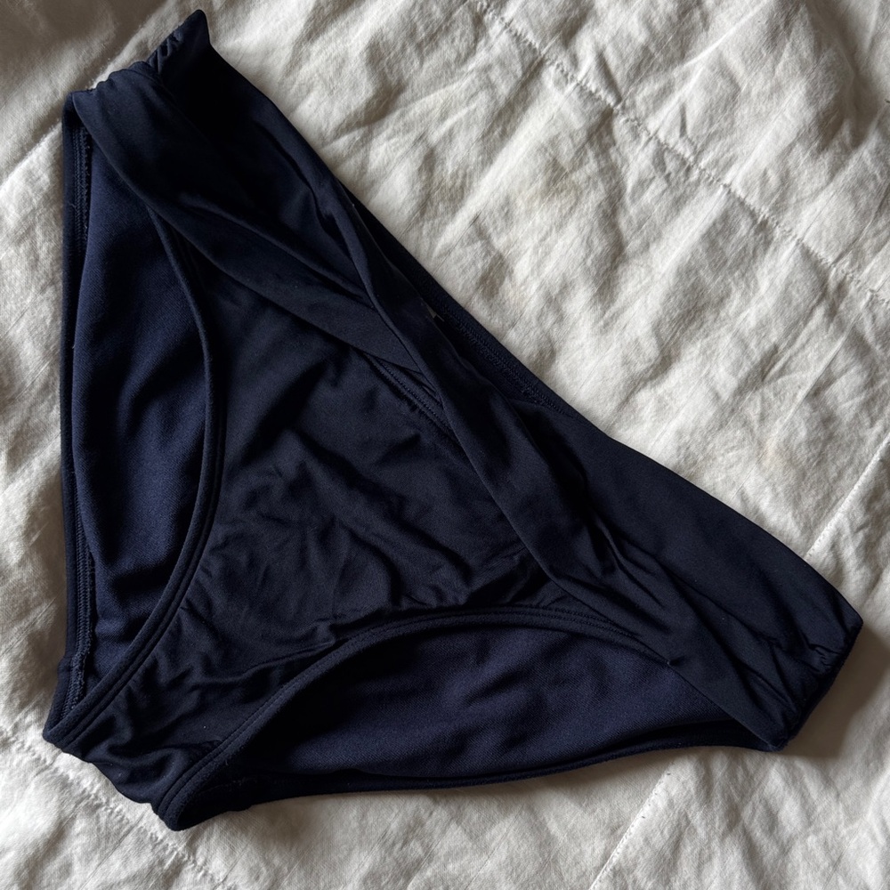 Athleta Navy Microfiber Bikini Briefs
